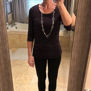 3/4 sleeve size zip top.